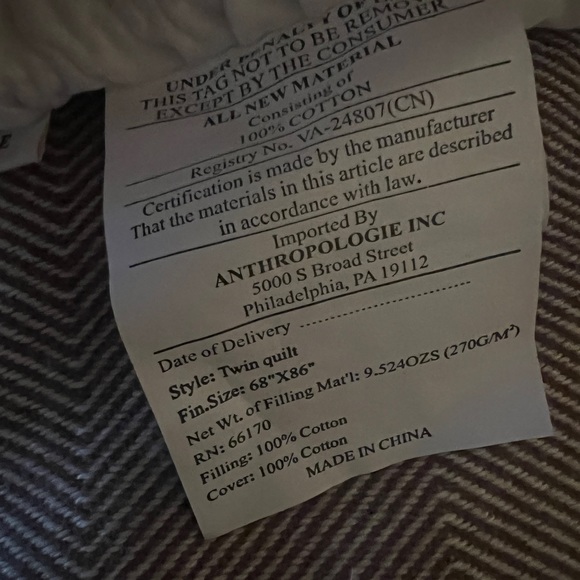 COPY - Anthropologie Rivulet quilt - Picture 4 of 4
